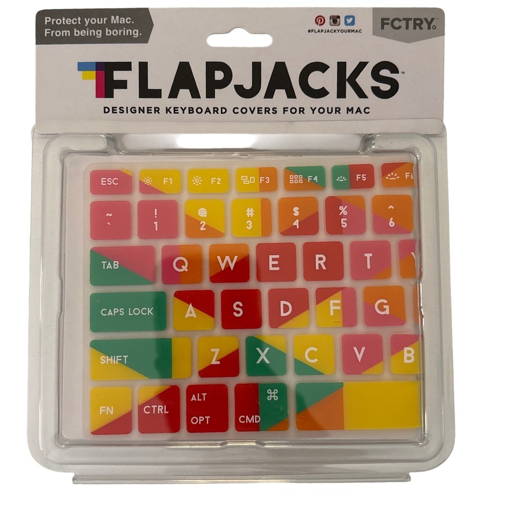 Flapjacks Designer Keyboard Cover for Mac MacBook Air Pro Desktop Triangles